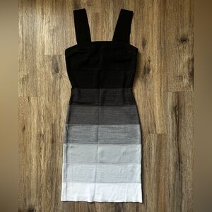 Express Black and Gray Bodycon Dress